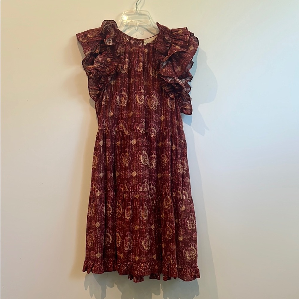 Ulla Johnson Burgundy Floral Dress